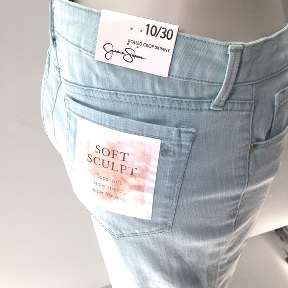 Jessica Simpson Rolled Crop Skinny Soft Sculpture Pants Nwt - Picture 7 of 7